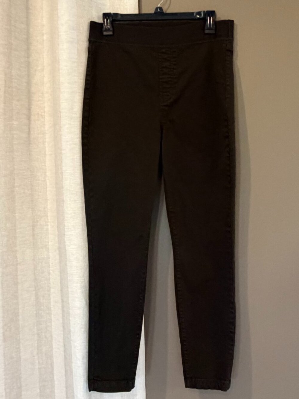 Buffalo David Bitton Deep Green Brown Stretch Elastic Band Pant, Size Medium